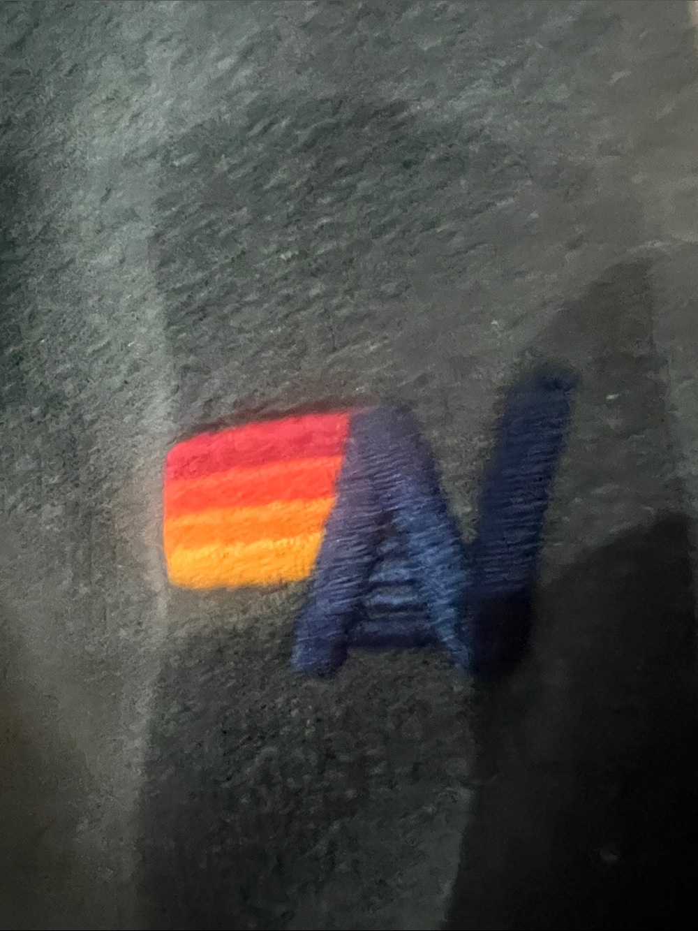 Aviator Nation Navy Crewneck Sweatshirt with Rainbow Stripe and Blue Logo - Picture 4 of 4